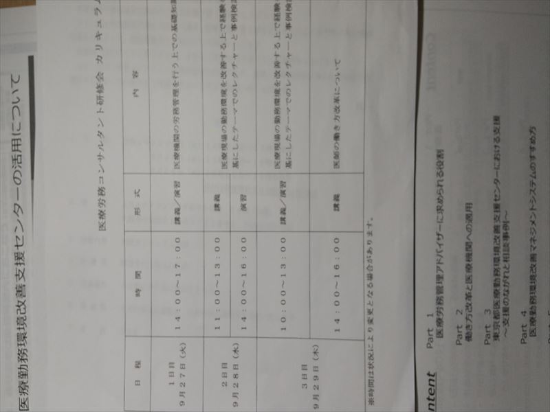 医療コンサル 次第