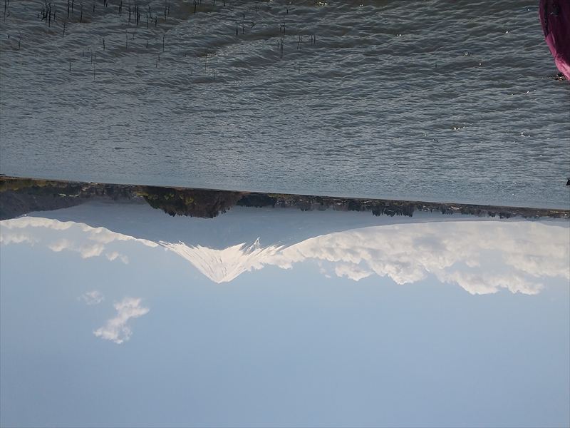 河口湖から見た富士山