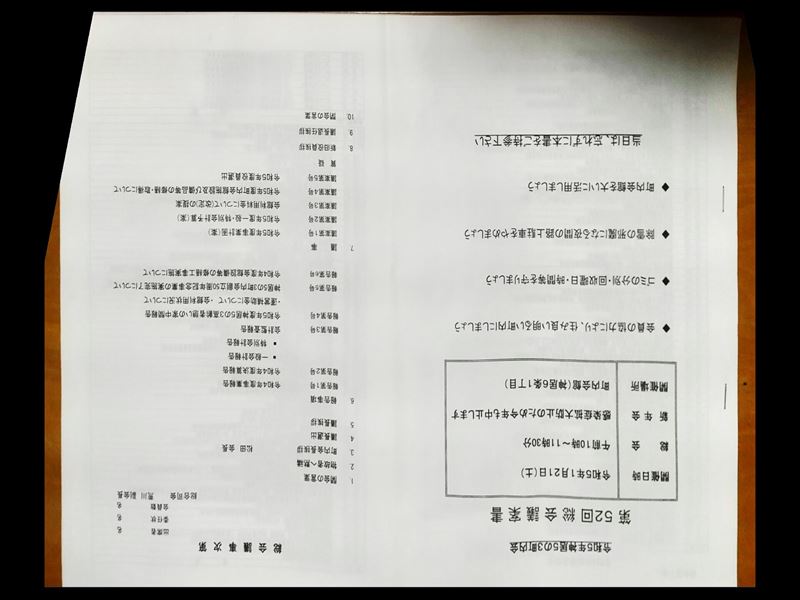 総会 次第